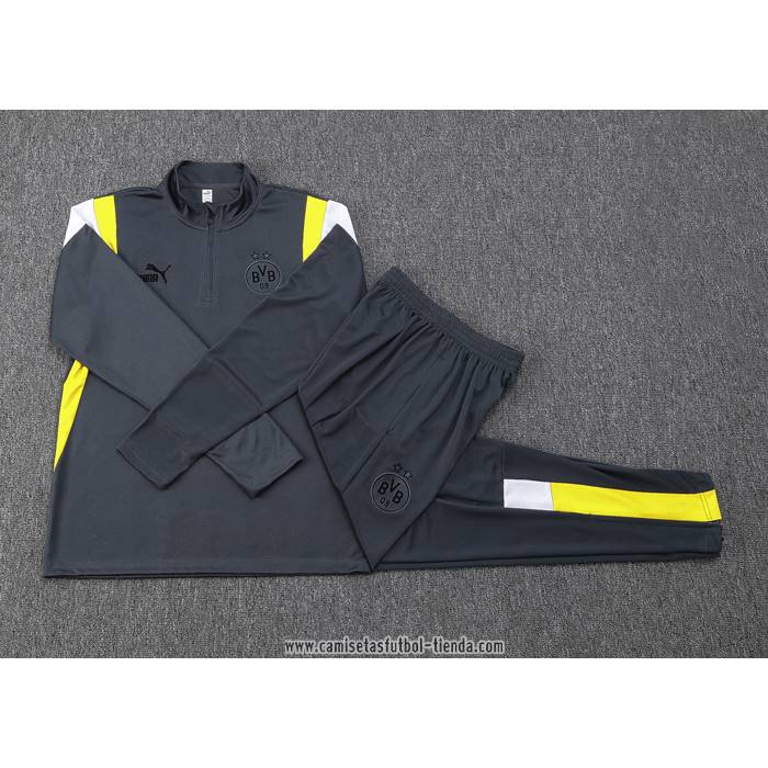 Chandal de Sudadera del Borussia Dortmund 2023 2024 Gris